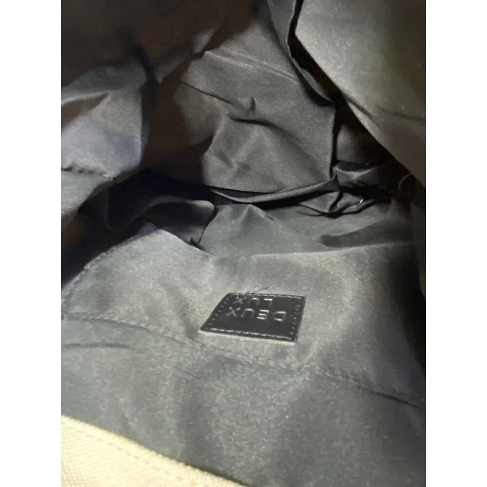 Deux Lux Canvas & Vegan Leather Backpack Adjustable Straps Interior‎ Pocket